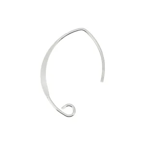 🔗 Earhook / Shepherd Hook (Flattened Claret) | Pair 💍💍
