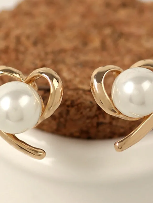1 Pair Stud Earrings For Women's Birthday Gift Prom Stainless Steel Classic Fashion