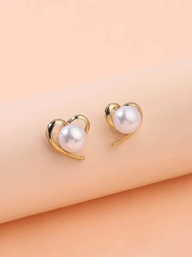 1 Pair Stud Earrings For Women's Birthday Gift Prom Stainless Steel Classic Fashion