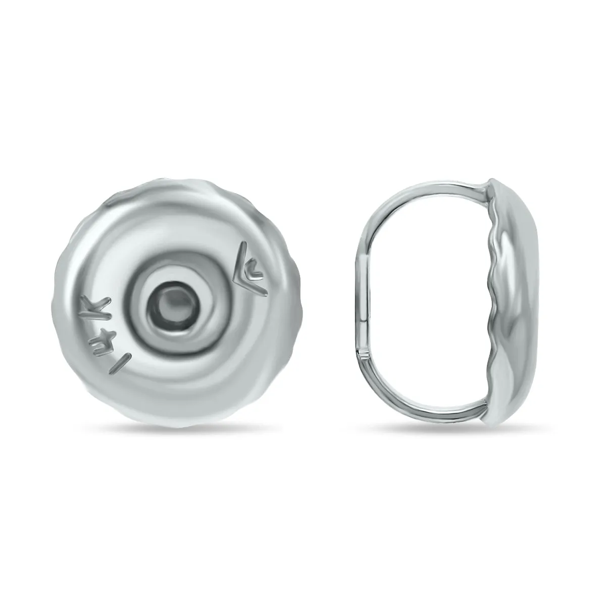 1/2 Carat Tw Ags Certified Round Diamond Solitaire Stud Earrings In 14K White Gold With Screw Backs