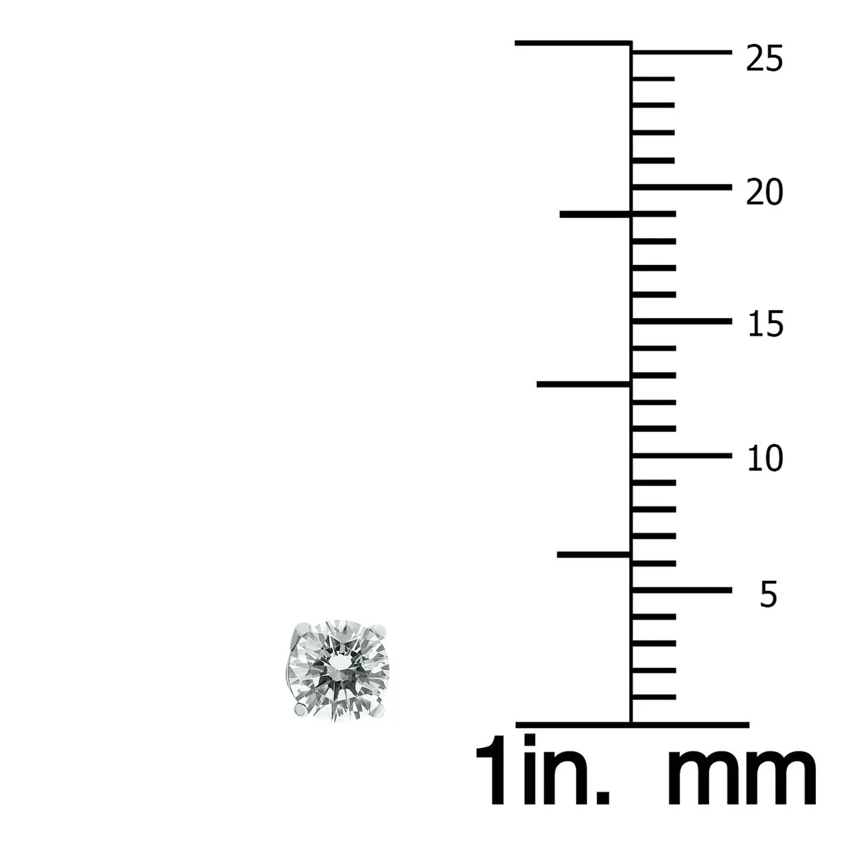 1/2 Carat Tw Ags Certified Round Diamond Solitaire Stud Earrings In 14K White Gold With Screw Backs