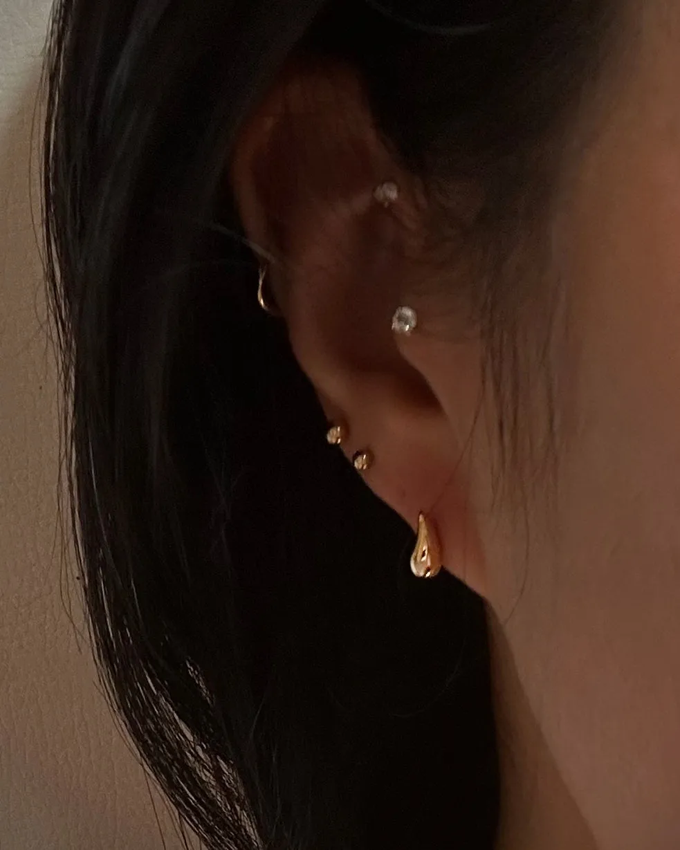 14k Tear Drop Earrings
