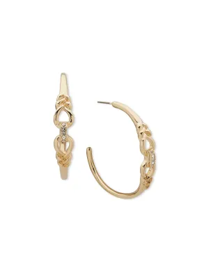 45MM Hoop Earring - Gold/Crystal