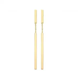 9ct Gold Bar Drop Earrings ER1155