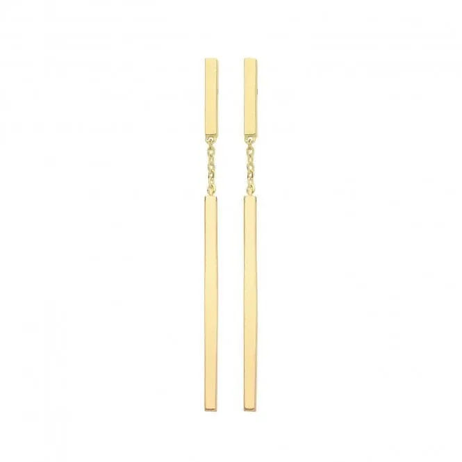 9ct Gold Bar Drop Earrings ER1155