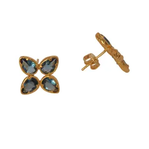 Ava Blue and Gold Earrings