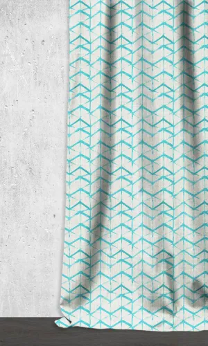 'Azure Archer ' Made-to-Order Shades (Eggshell White/ Blue)