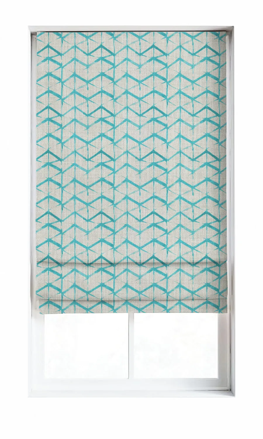 'Azure Archer ' Made-to-Order Shades (Eggshell White/ Blue)