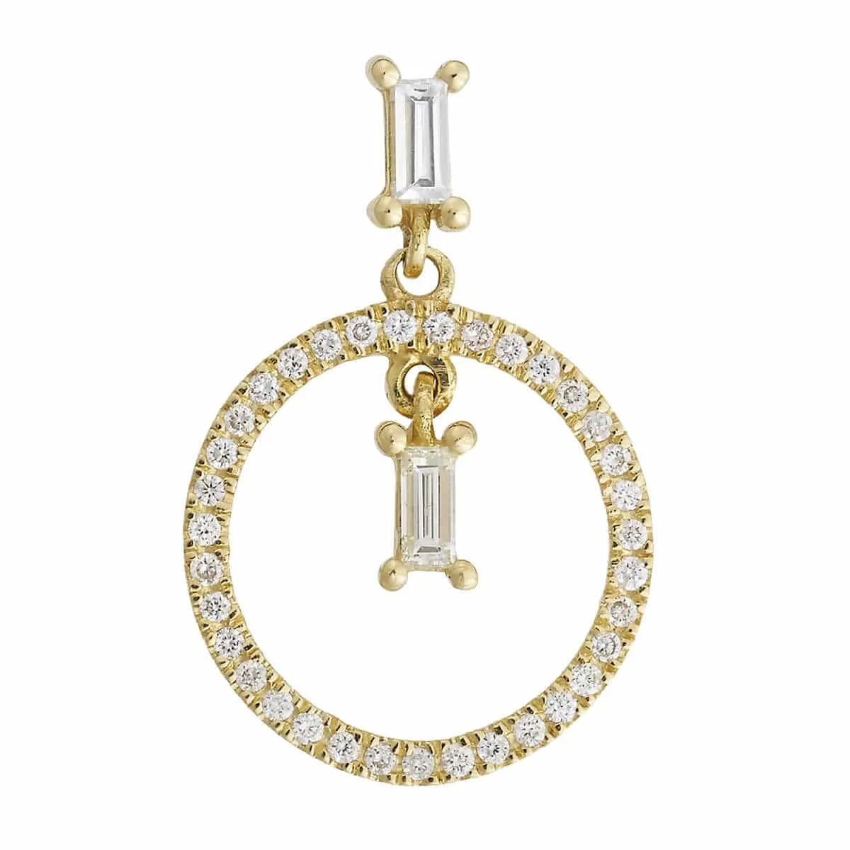 Baguette Dangling Hoop Y-D