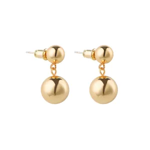 Ball Drop Earrings in Gold