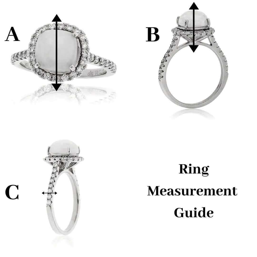 Blue-Gray Fancy Cut Spinel Cluster Style Ring
