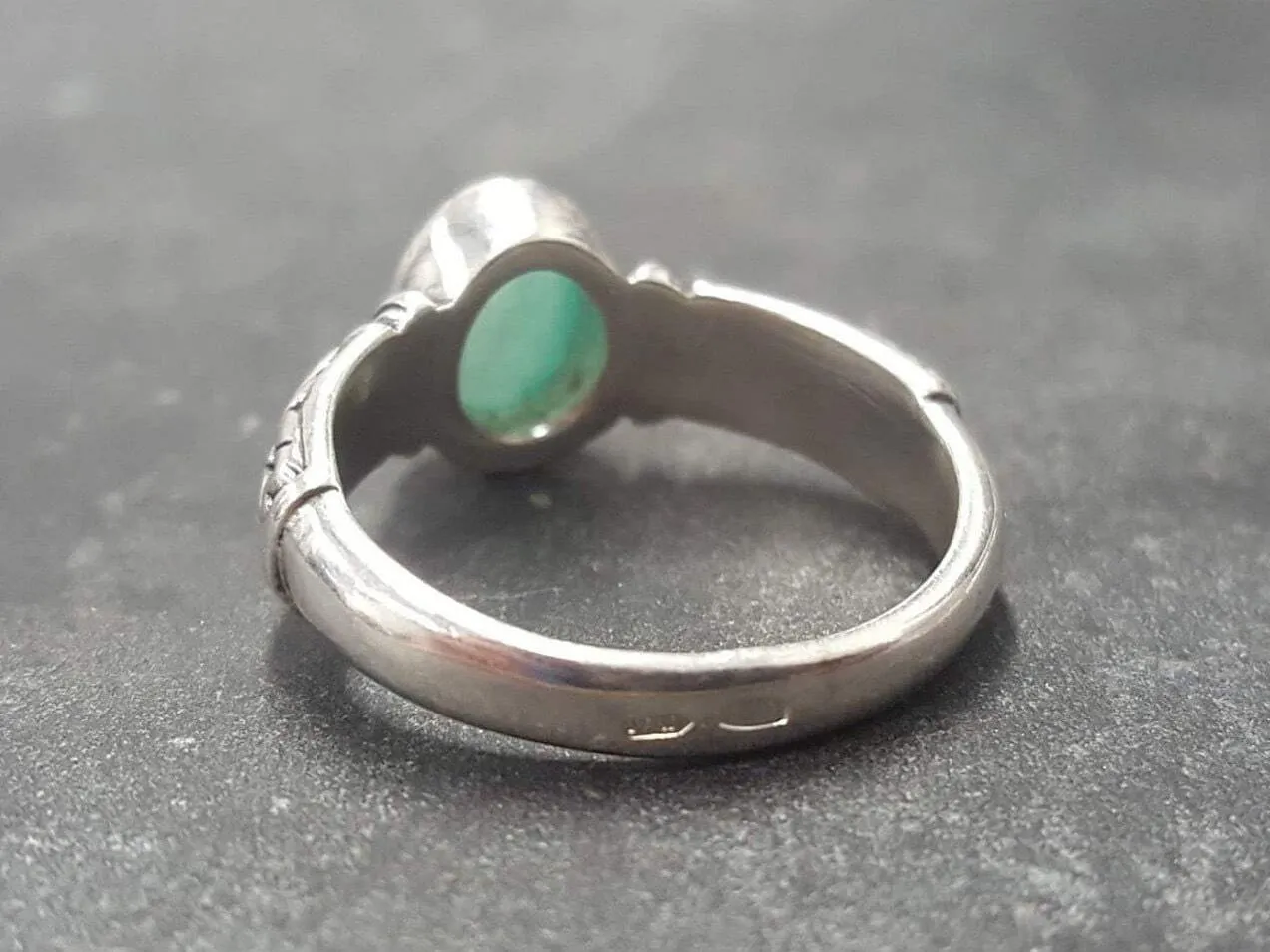 Boho Emerald Ring - Genuine Emerald Ring - Vintage Tribal Ring