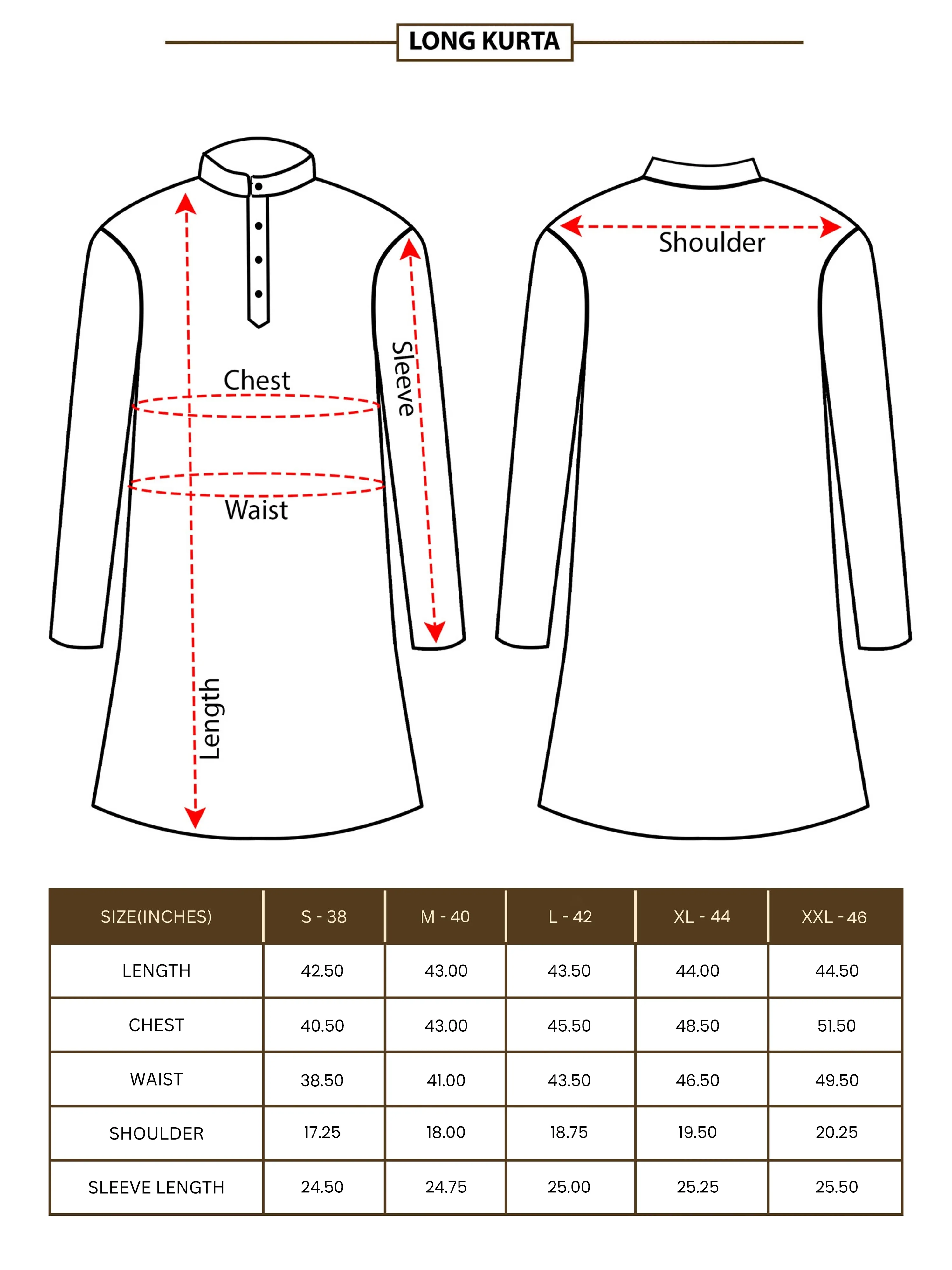 Bottle Green with Gold Embroidered Long Kurta