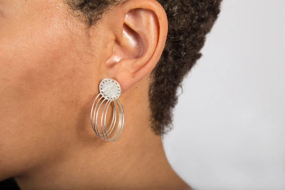 Carved Multi-Hoop Earrings