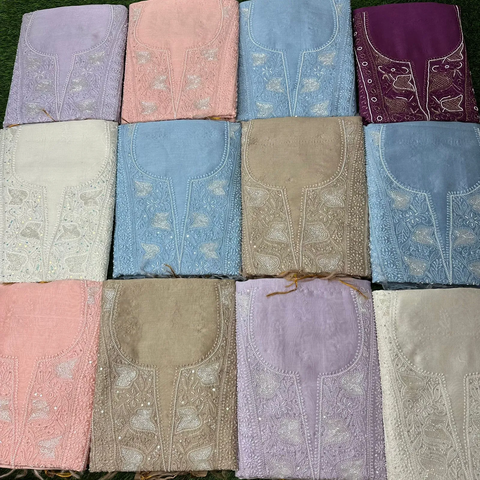 Chanderi Silk Shirt & Dupatta with Lucknowi Chikan Work