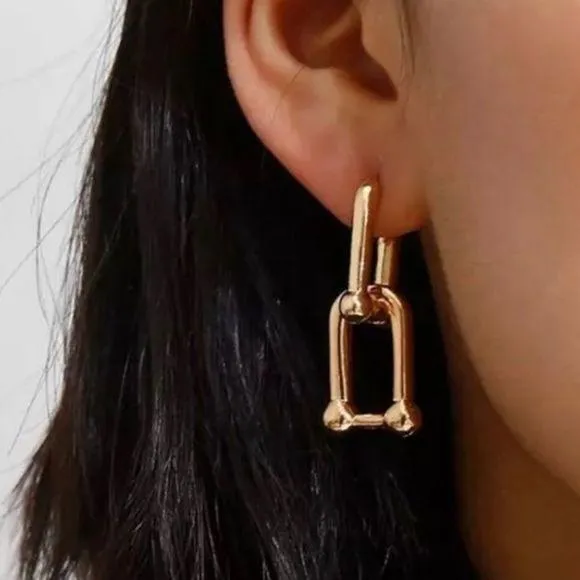Chic U Link Hoop Earrings