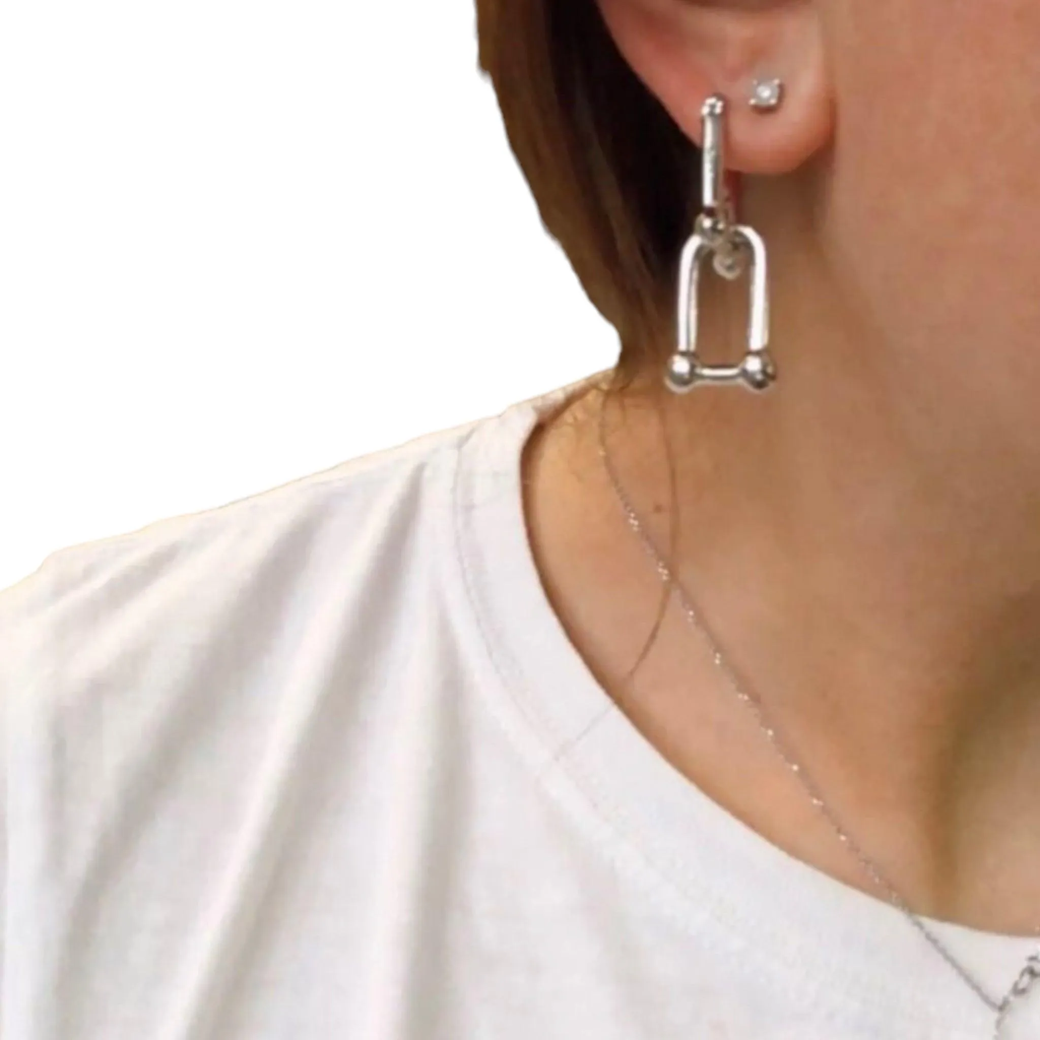 Chic U Link Hoop Earrings