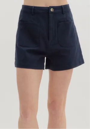 Classic Trouser Shorts in Navy or Green