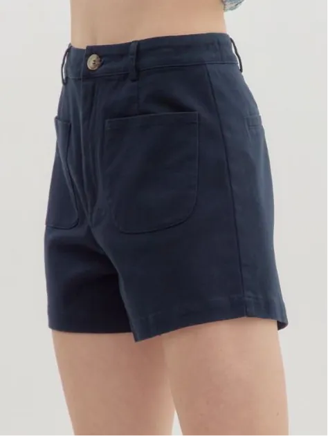 Classic Trouser Shorts in Navy or Green
