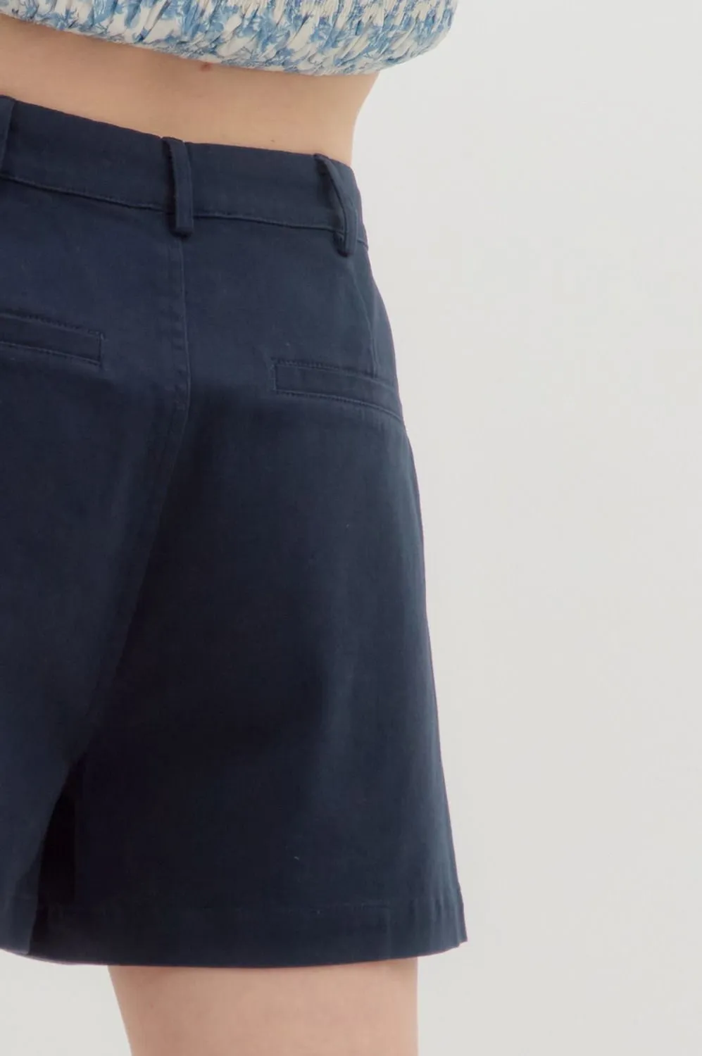 Classic Trouser Shorts in Navy or Green