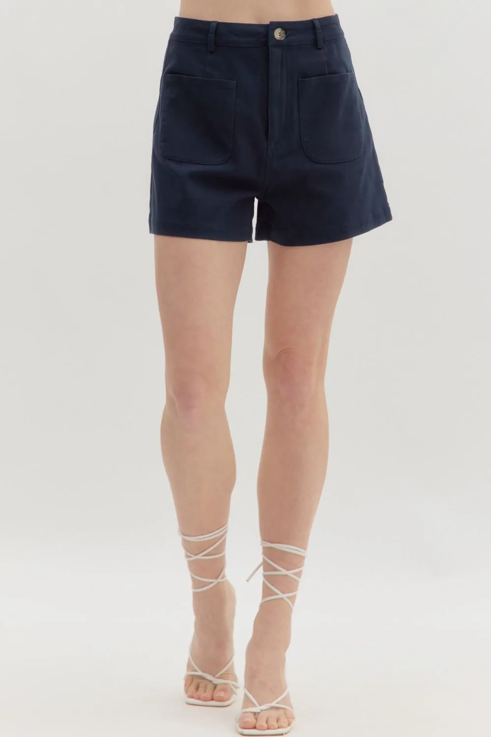 Classic Trouser Shorts in Navy or Green
