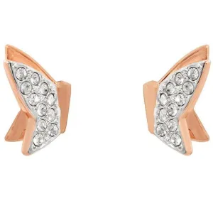 Created Diamond Romantic Elegant Butterfly Design Earrings