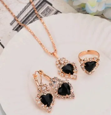 Diamond Necklace Earring  Ring Bridal Jewelry Set