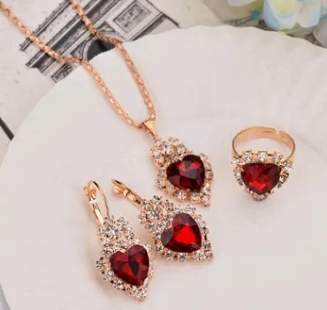 Diamond Necklace Earring  Ring Bridal Jewelry Set