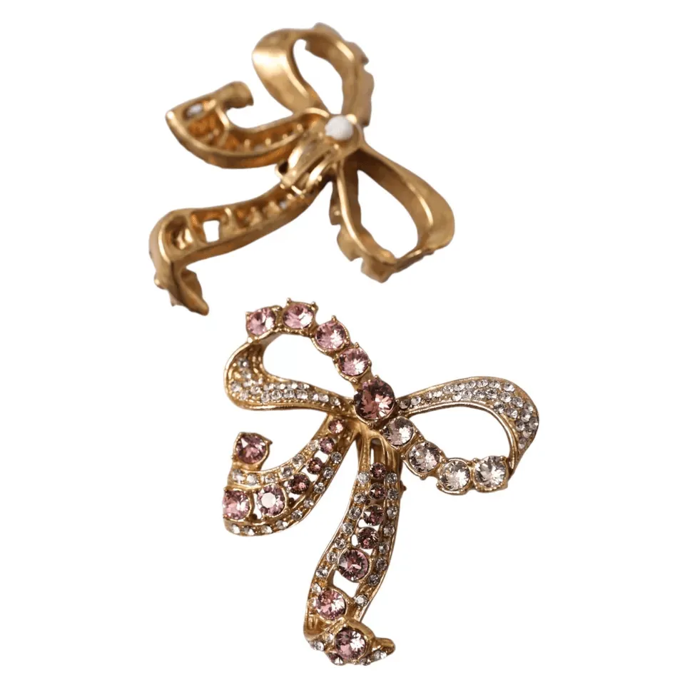 Dolce & Gabbana Crystal Bow Clip-on Earrings