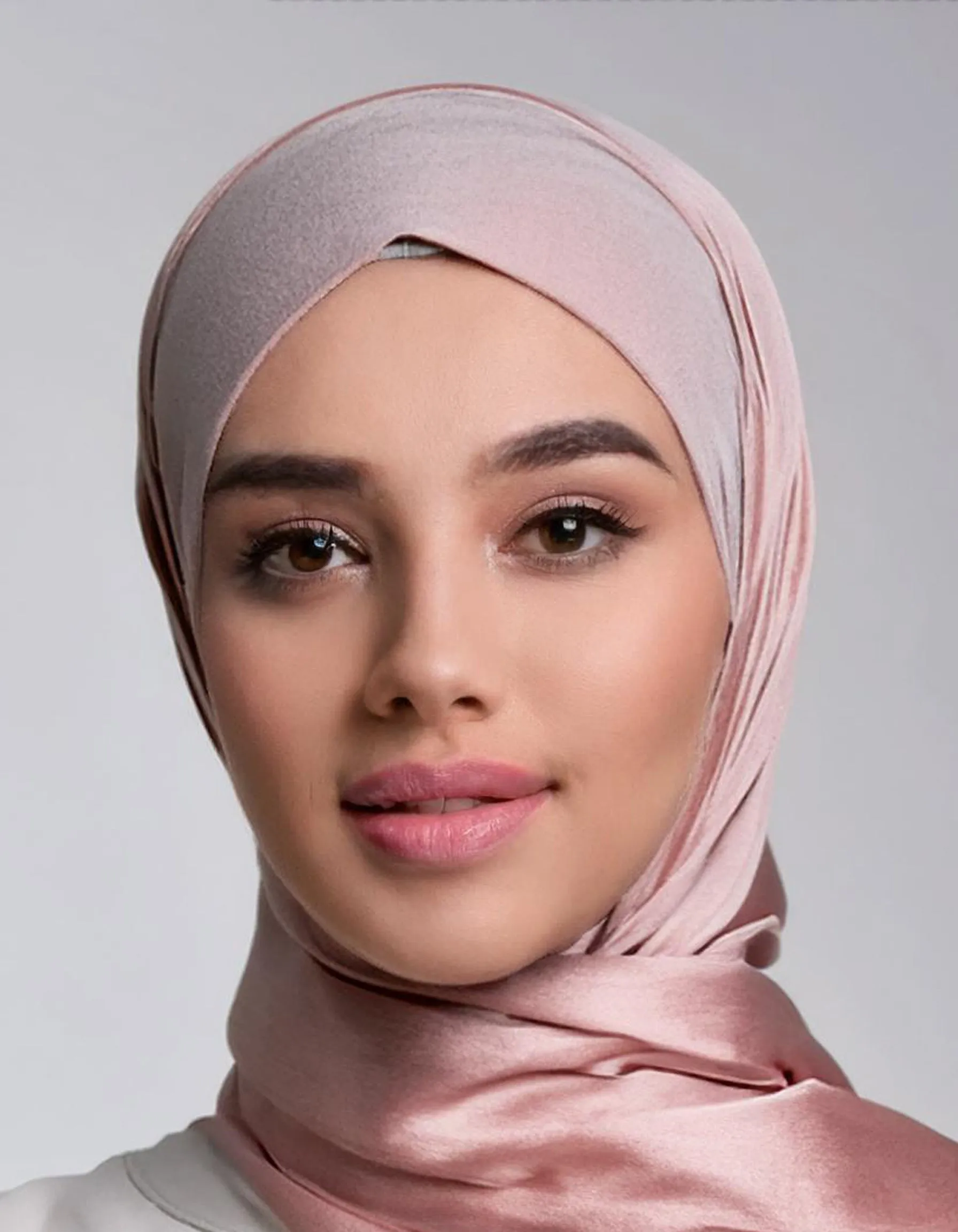 Dusty Pink Satin Hijab