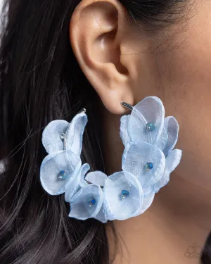 Earrings Petaled Pageant - Blue E389
