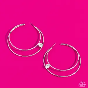 Earrings Theater HOOP - White LOP E2246