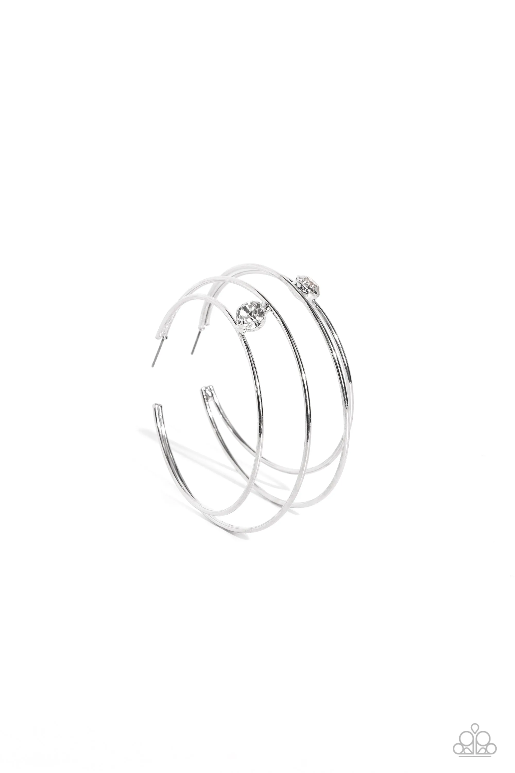 Earrings Theater HOOP - White LOP E2246