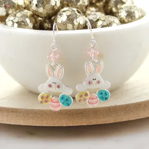 Enamel Easter Bunny & Egg Earrings