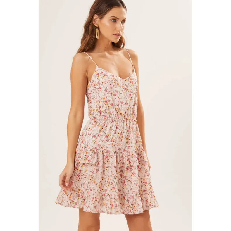 Floral Printed Ruffle Dress