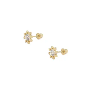Floral Stud Earrings (14K)