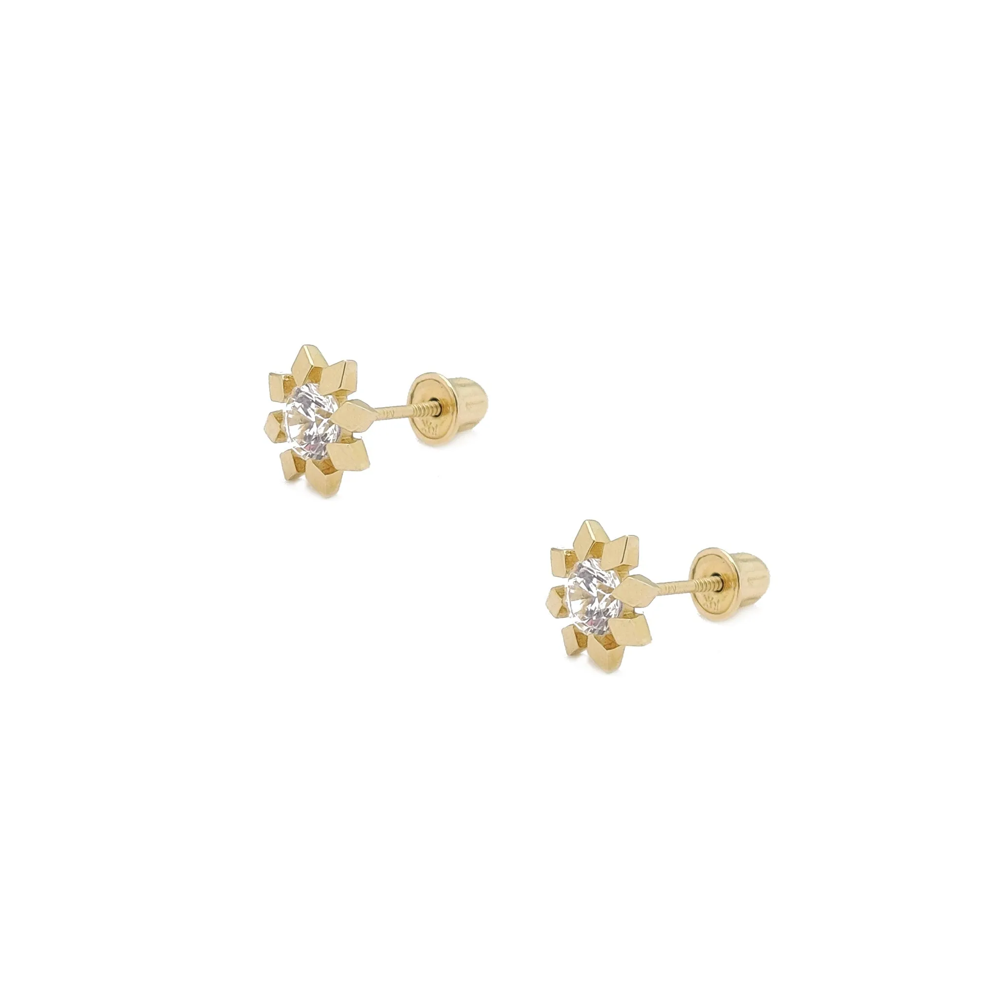 Floral Stud Earrings (14K)