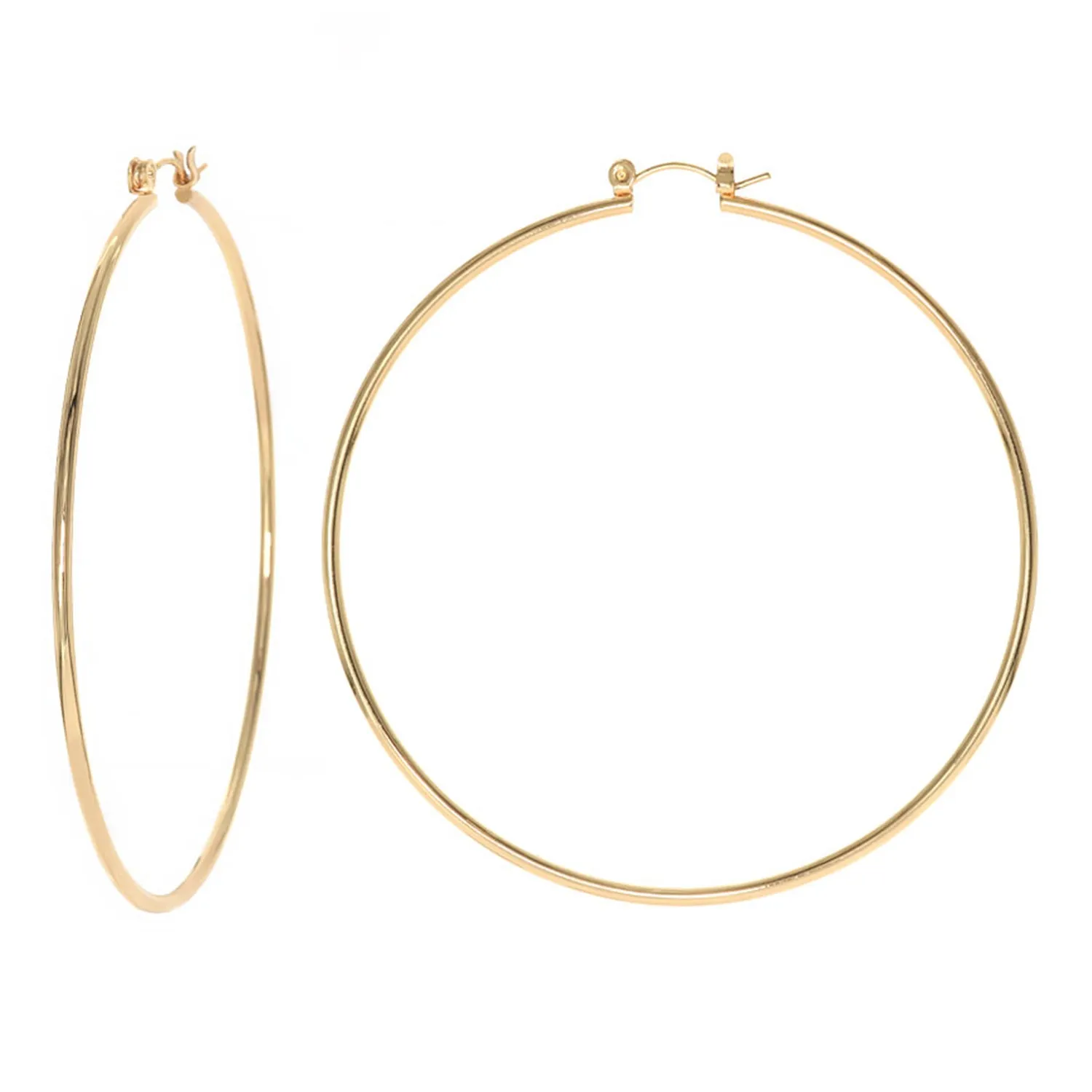 GNS Pincatch Plain Round Earring Gold