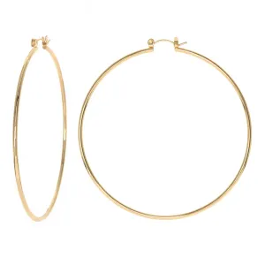 GNS Pincatch Plain Round Earring Gold