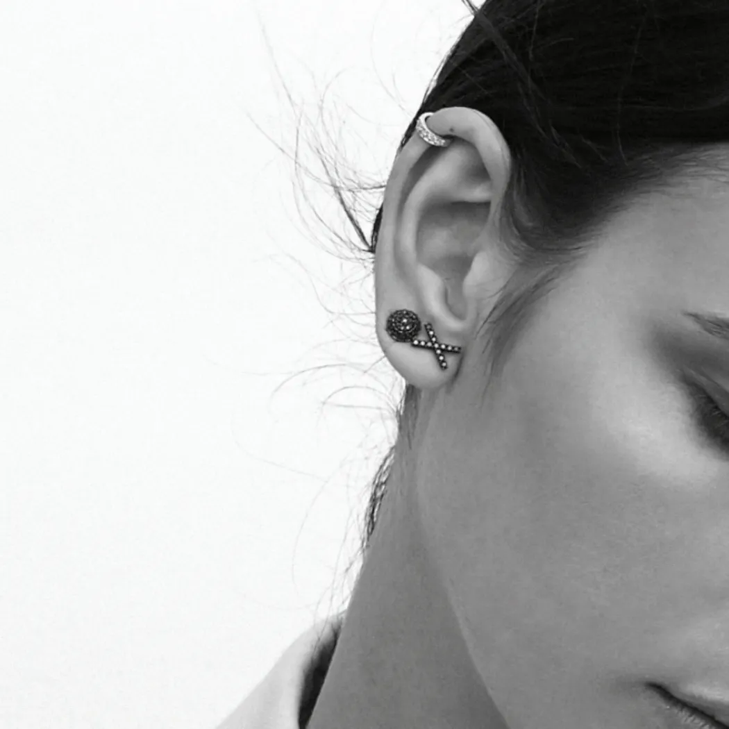 KATIA Black Diamond Stud Earring Single