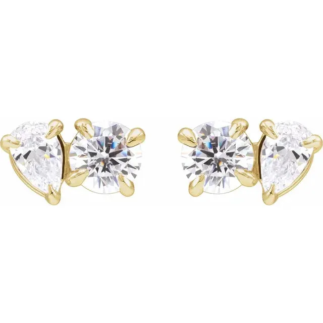 Lab-Grown Two-Stone LG Diamond Studs