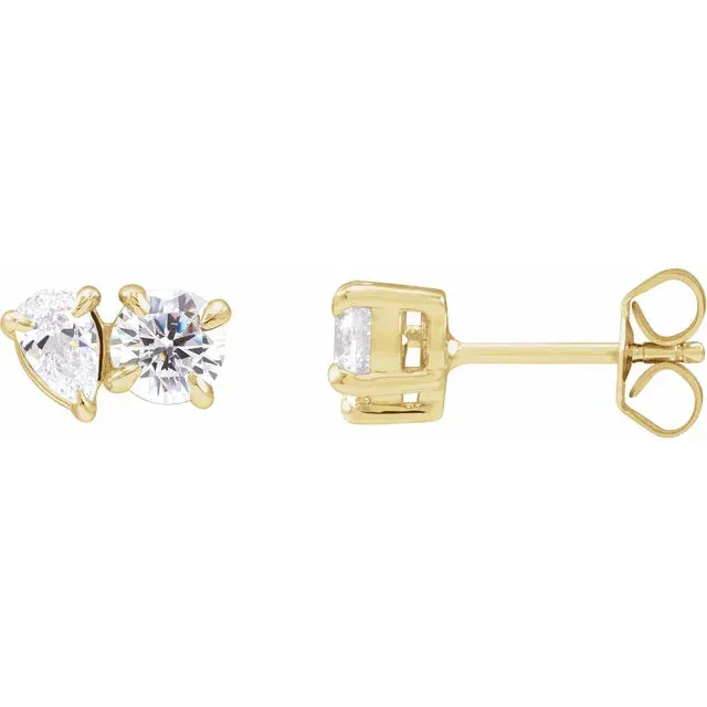 Lab-Grown Two-Stone LG Diamond Studs