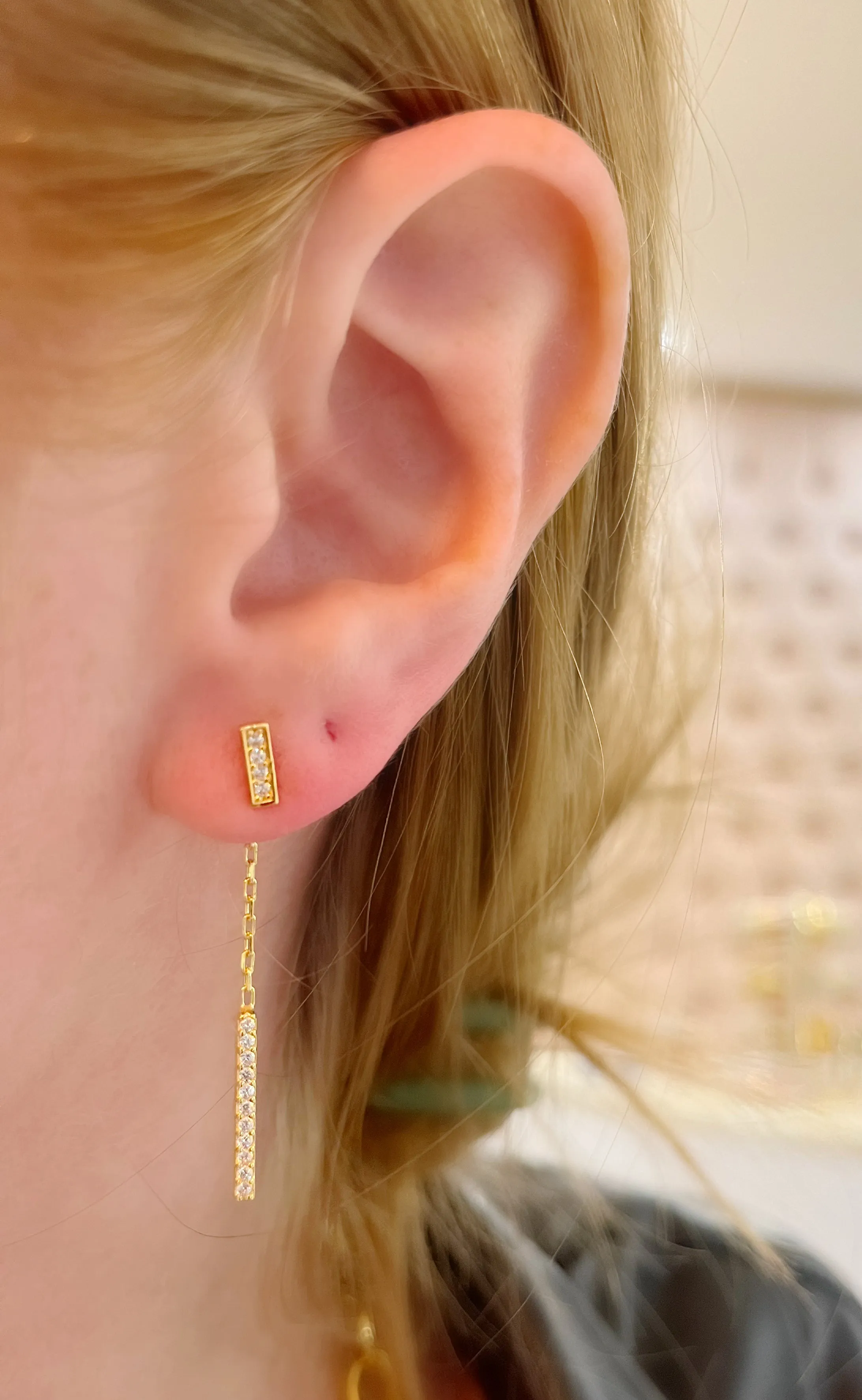 Line Chain Earrings
