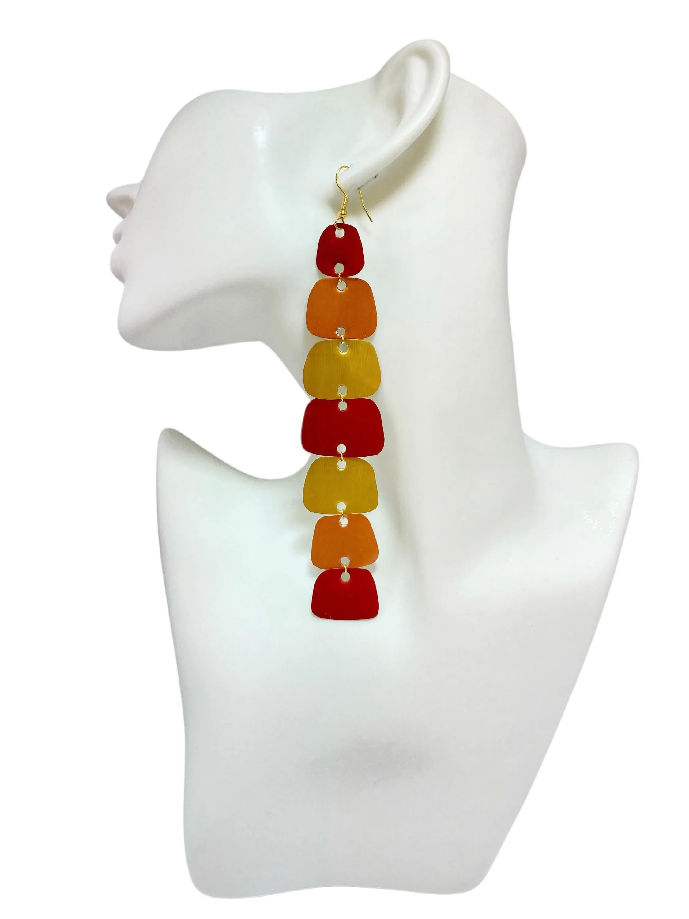 Long, Boho Nespresso Capsule Earrings