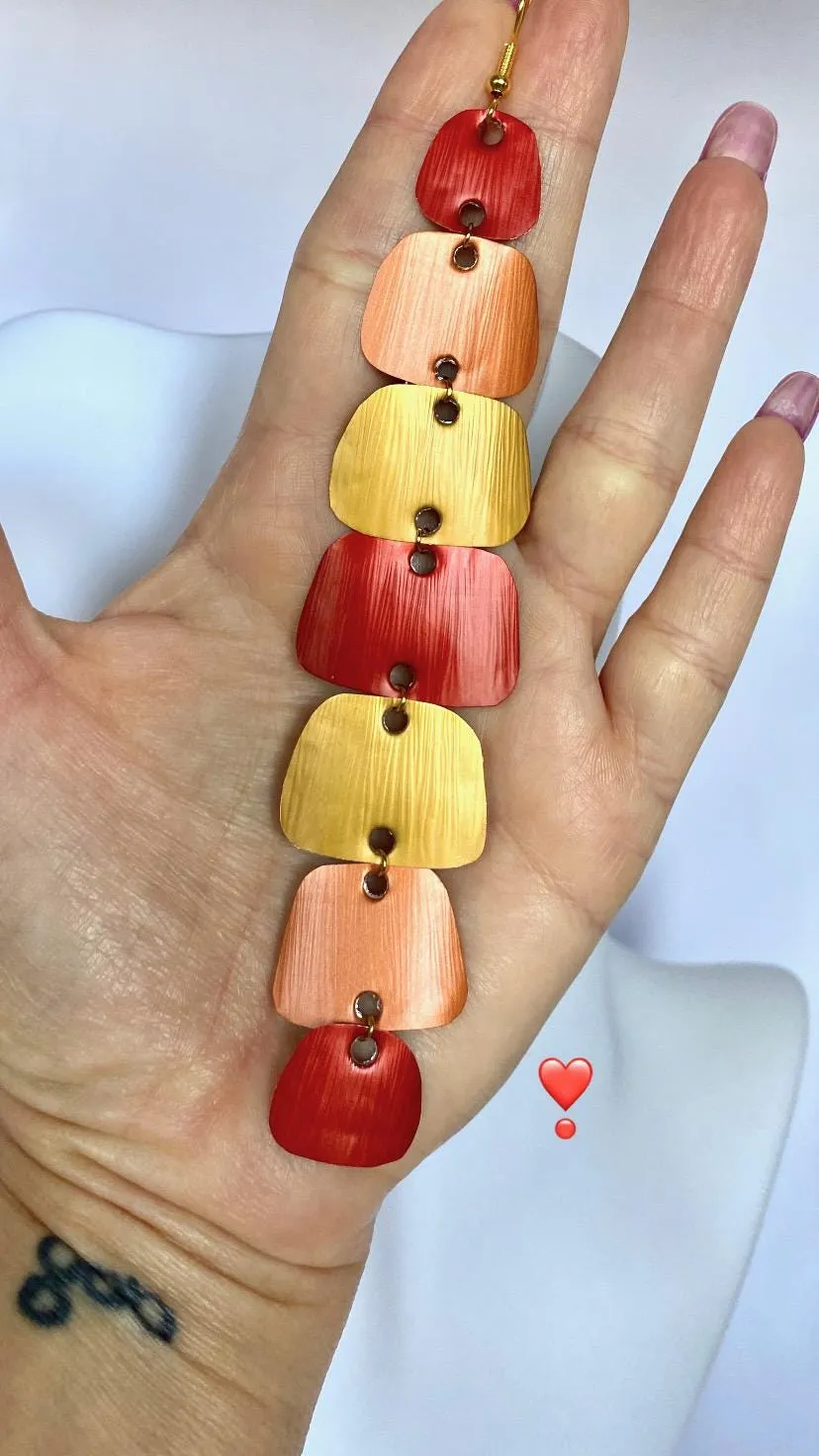 Long, Boho Nespresso Capsule Earrings