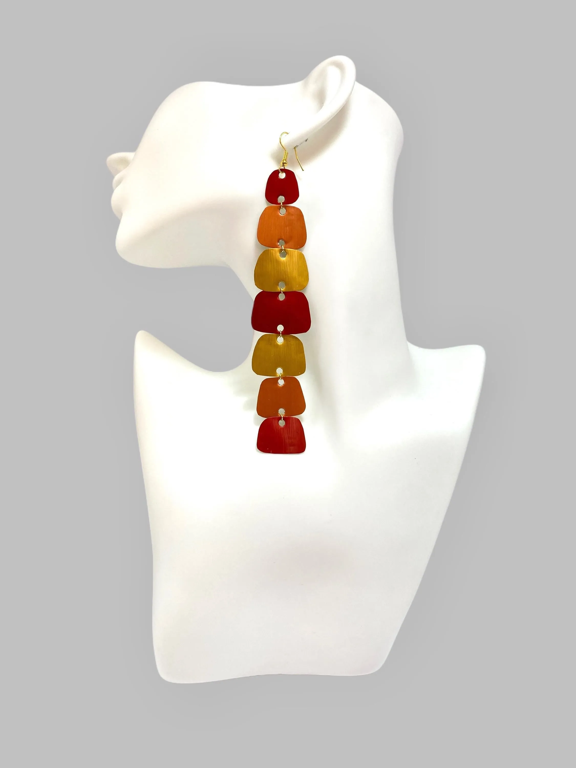 Long, Boho Nespresso Capsule Earrings