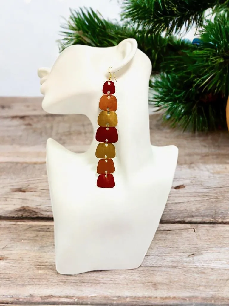 Long, Boho Nespresso Capsule Earrings