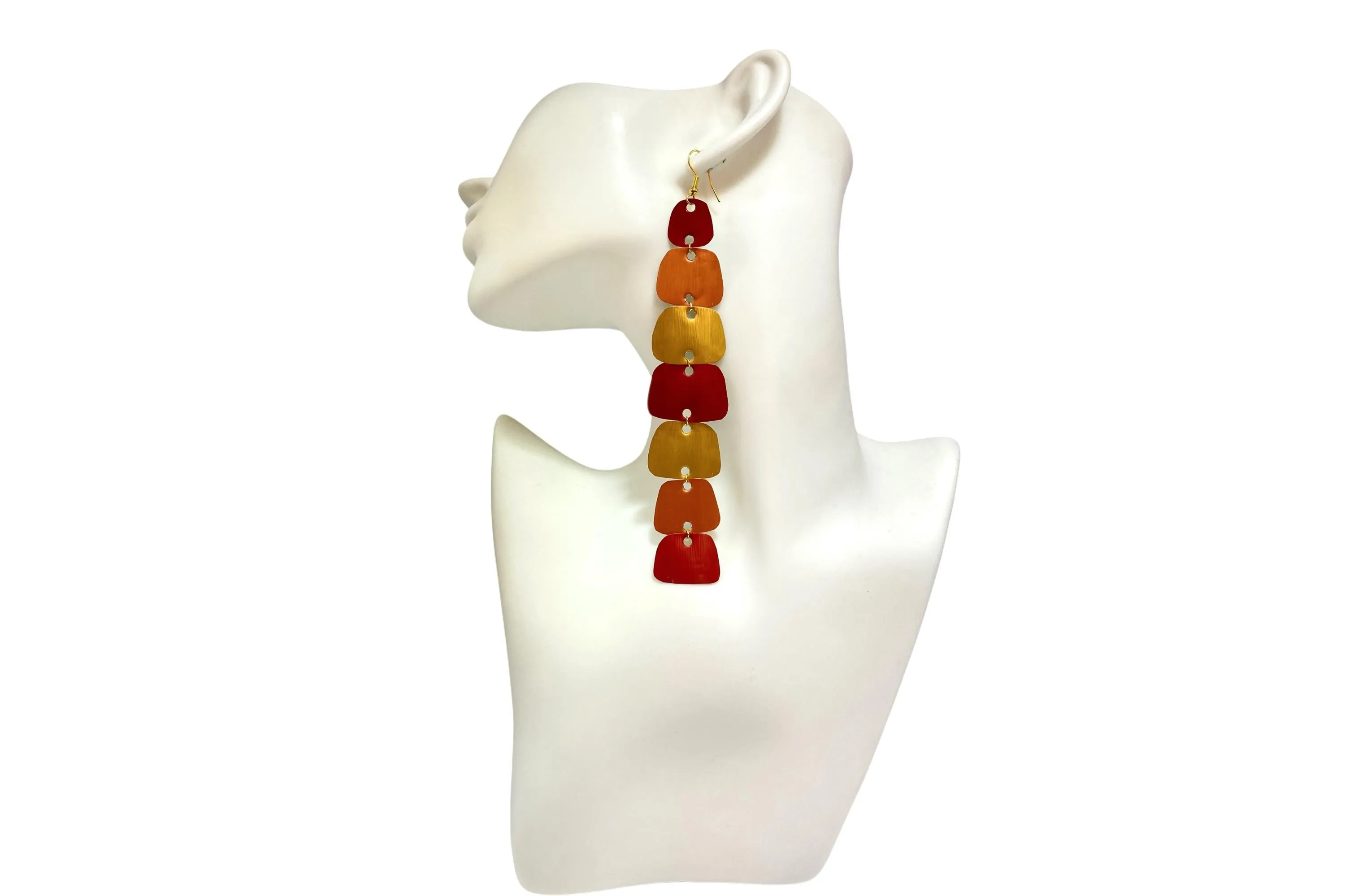 Long, Boho Nespresso Capsule Earrings