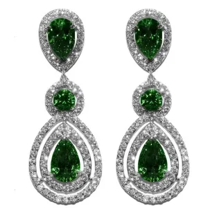 Louisa Emerald Chandelier Earrings