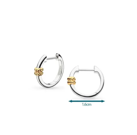 Marina Rope Bar Golden Hinged Hoop Earrings